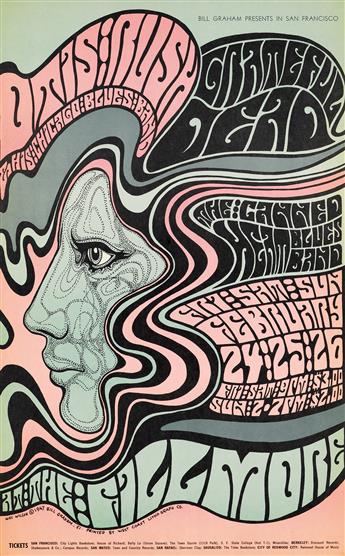 VARIOUS ARTISTS. [PSYCHEDELIC ROCK CONCERTS.] Group of 12 posters. 1967-1968. Sizes vary.